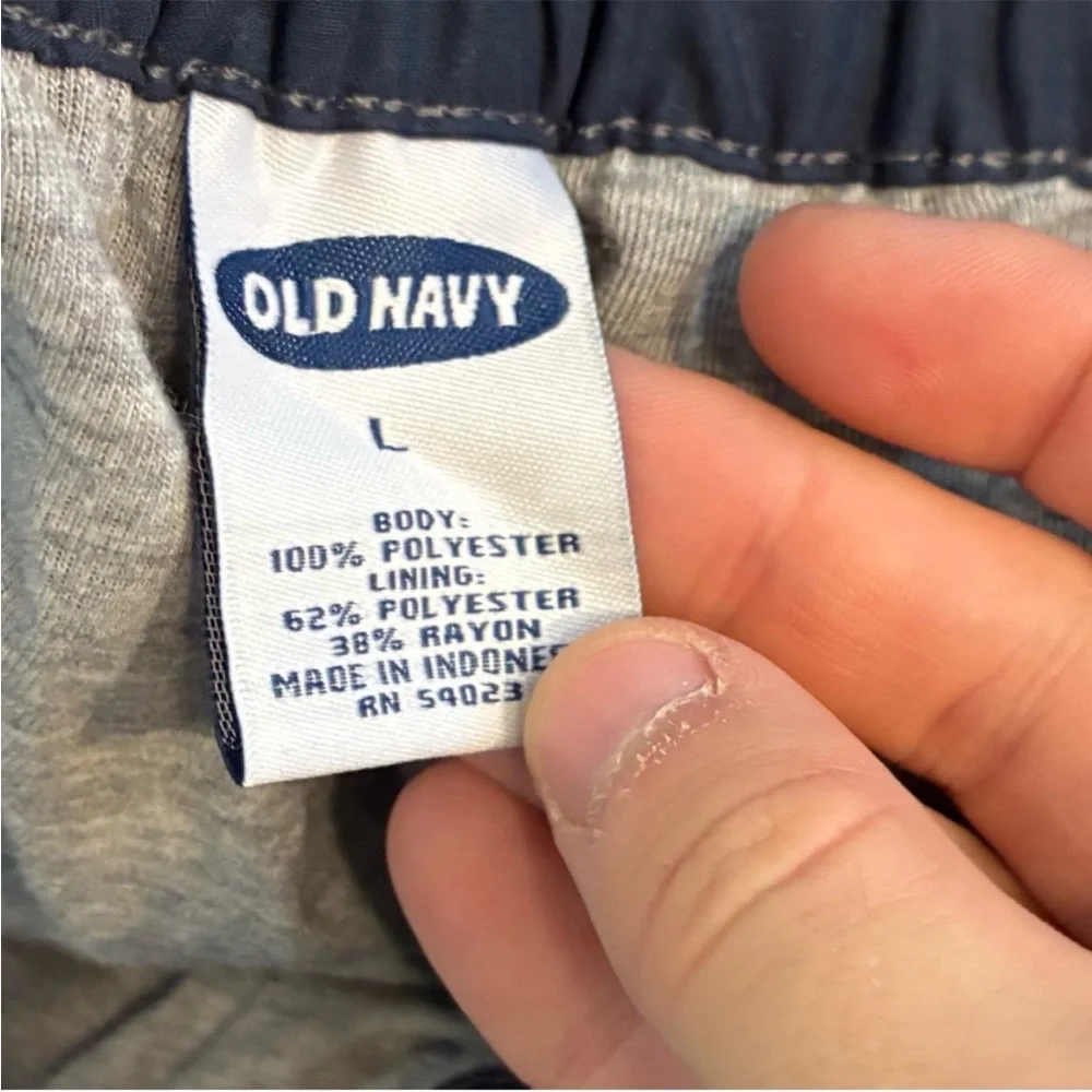 New Deadstock VTG Old Navy Baggy Parachute Pants L Y2K Windbreaker Paratrooper